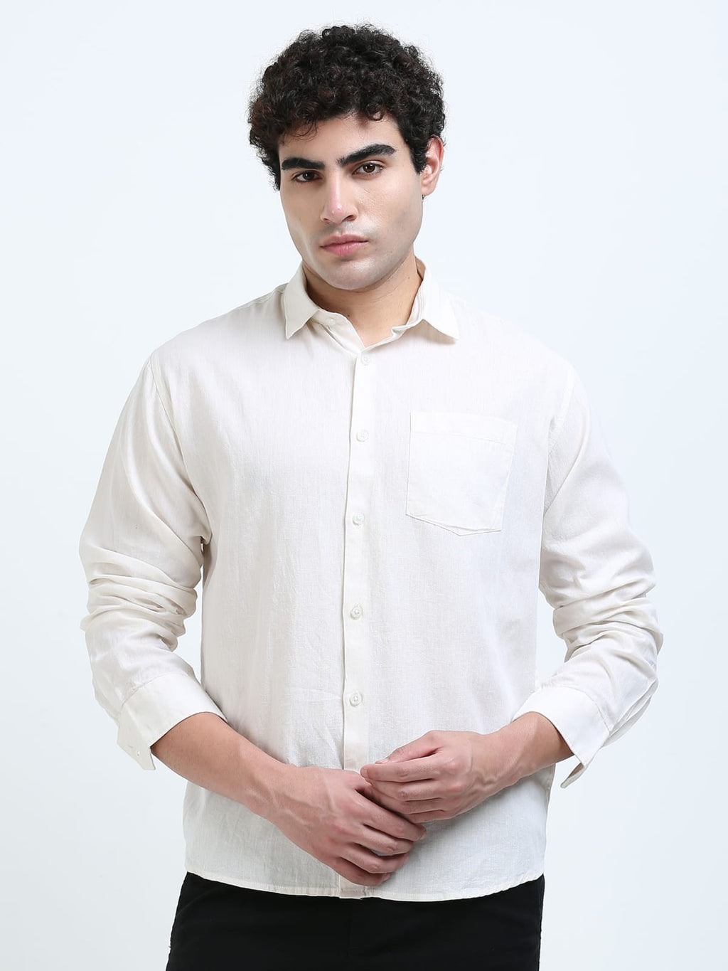 White Linen cotton shirt