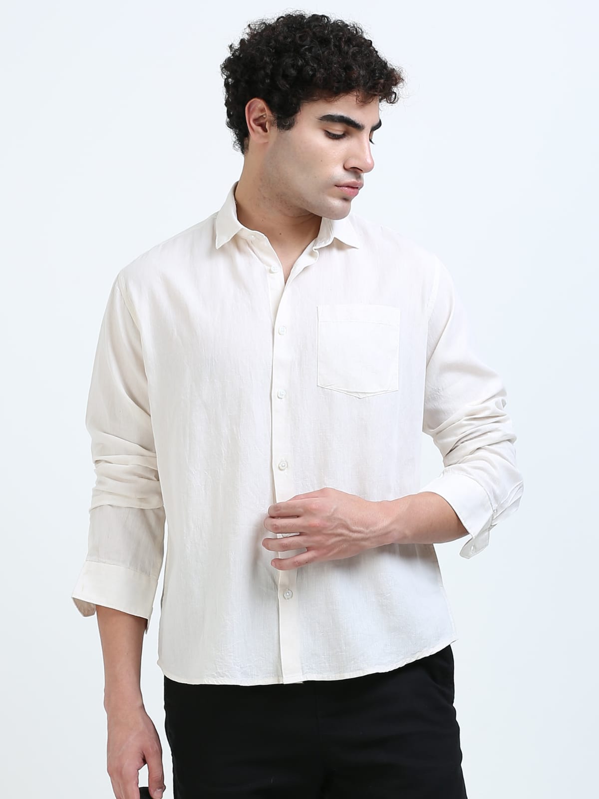 White Linen cotton shirt