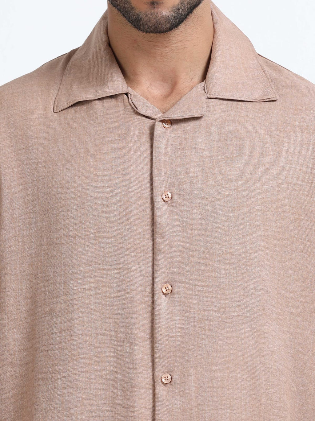Sand Beige Premium Oversized Resort Shirt