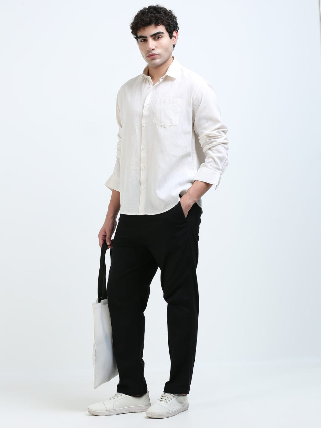 White Linen cotton shirt