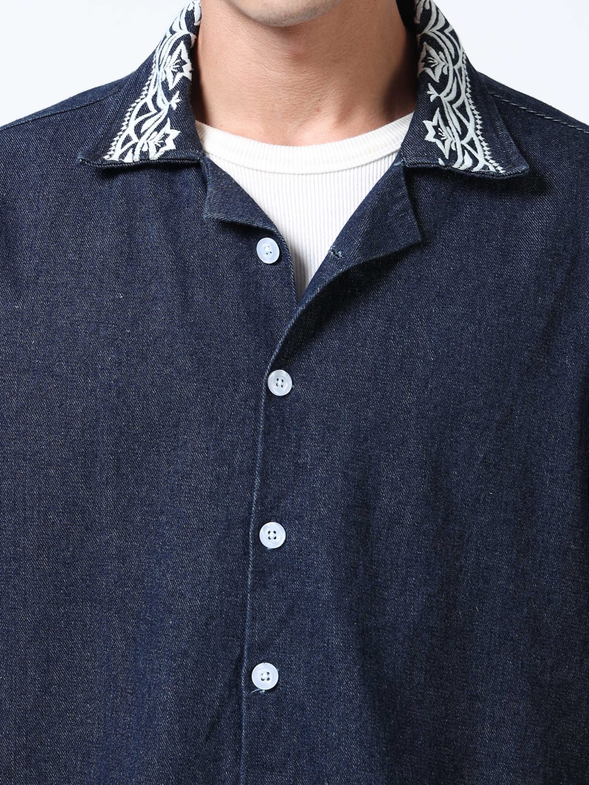 Midnight Crest Embroidered Shirt